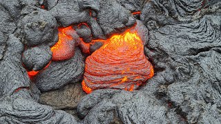 Pahoehoe Lava at Geldingadalur Eruption Iceland [upl. by Eolanda]