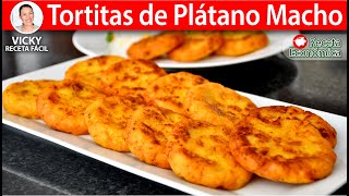 TORTITAS DE PLATANO MACHO  Vicky Receta Facil [upl. by Conrad]