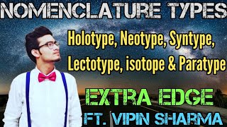 Nomenclature Type Holotype Isotypes Syntype Paratype Neotype and Lectotype  Extra Edge Video [upl. by Inirt]