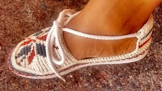 👉 COMO TEJER UNOS TENIS O ALPARGATAS A CROCHET PASO A PASO 👈 en wayu [upl. by Danzig]