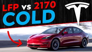 Tesla Model 3 LFP vs 2170 Batteries in Cold  Dont Make a Mistake [upl. by Nosretep]