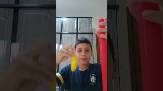 fazendo uma buzina com cano PVC e bexiga e fita isolante [upl. by Yemiaj]