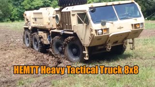 Oshkosh HEMTT Heavy Tactical Truck 8x8 Off Road Mud [upl. by Nanda264]