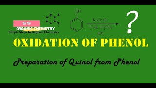 Oxidation reaction of Phenol Preparation of 14benzoquinone from phenol  Organic Chemistry [upl. by Silvana]