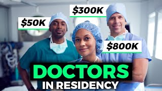 How Much Do Doctors Get Paid in Residency 💰💰💰 [upl. by Rabma]