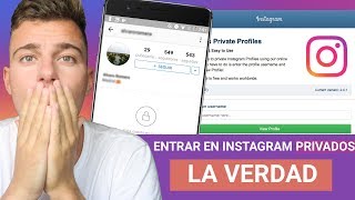 Como VER CUENTAS y FOTOS PRIVADAS en INSTAGRAM 2019  TODA LA VERDAD [upl. by Orgalim]