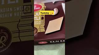 Review of haldiram kaju katli food review [upl. by Yenetruoc]