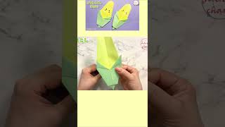 【折り紙１枚】簡単 とうもろこし🌽How to make paper CornMilho夏野菜Corn玉米मकईذرة折り方おりがみorigami折纸紙종이접기shorts [upl. by Alleinad687]