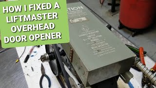 How I fixed a MJ5011 Liftmaster commercial overhead garage door jackshaft opener that wont open [upl. by Ittak]