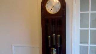 WESTMINSTER CHIME LONGCASE GRANDFATHER CLOCK [upl. by Trebleht]