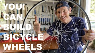 How To Build Bicycle Wheels THE EASY WAY bikerepair [upl. by Attelahs]