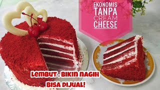 Red Velvet Cake hanya 4 telur tanpa oven takaran sendok [upl. by Rawden]