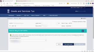 How to File return with DSC in GST portal [upl. by Redwine116]