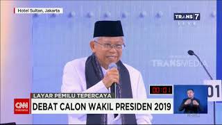 Jawaban Cawapres Tentang KETENAGAKERJAAN  DEBAT CAWAPRES PEMILU 2019 [upl. by Brynne]