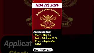 NDA Online form 2024  NDA 2024  NDA Application Form 2024 nda ndaexam upsc nda2024 shorts yt [upl. by Guillemette]