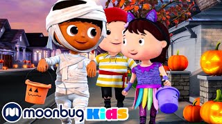 Trick or Treat  Halloween Songs for Kids  Sing with Little Baby Bum Nursery Rhymes  Moonbug Kids [upl. by Obara163]