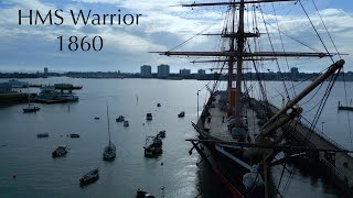 HMS Warrior 1860 Portsmouth  DJI Mini 3 PRO [upl. by Ivens]