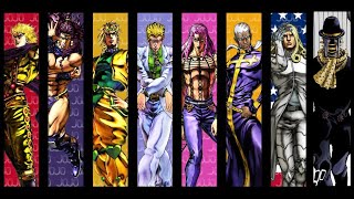 All Jojo Main Villain Themes Parts 18 REMASTERED [upl. by Atsillak530]