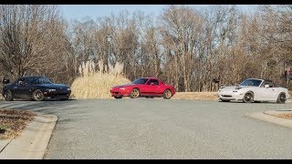 Miata exhaust comp RoadsterSport Racing Beat Magnaflow [upl. by Anikes712]