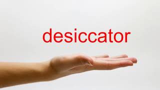 How to Pronounce desiccator  American English [upl. by Anaejer517]