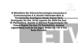 Cartela De Desligamento Do Sinal Analógico Para 18 De Agosto  EduardoTV SAT 17082024 [upl. by Anivlek]