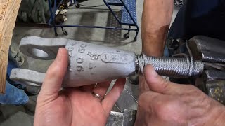 34quot Spelter Socket Resin pour [upl. by Kori674]