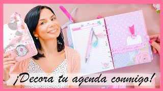 Agenda decorada con separadores y bolsillos TUTORIAL FÁCIL ⎜PEGA PAPEL O TIJERAS [upl. by Gnouhc]