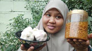 cara masak minyak bawang putih by kak nurtip bawang tidak hangus [upl. by Etnoel]