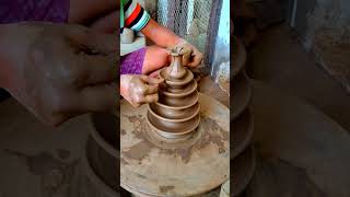 Making clay pottery pottery pottery shortfeed homedecor art [upl. by Ainollopa]