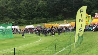 Massed pipes amp drums in Forres Highland games 2019 [upl. by Revert]