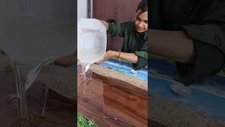 RESIN DINNING TABLE RESIN ART WORKSHOP viral resincrafts resin [upl. by Pepi]