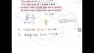 TKMaths Year 7 Year 8 Ratio of an amount video 5 [upl. by Aztilem]