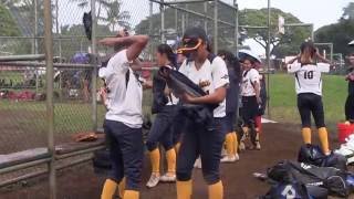 Softball Cheers at Punahou Punavision  May 2016 [upl. by Haines551]