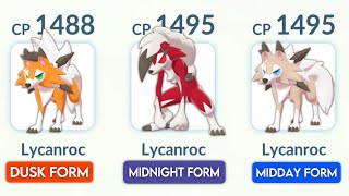 using ALL DIFFERENT FORMS of LYCANROC in POKEMON GO [upl. by Aicelef]