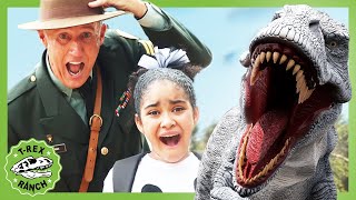 Haunted Halloween Dinosaur Ghost Park TRex Ranch Dinosaurs for Kids [upl. by Eleik]