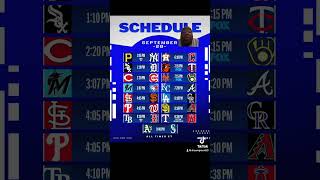 MLB baseball schedule for Saturday September 28 [upl. by Katha]