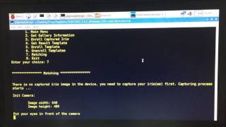 Iris recognition on Raspberry [upl. by Dredi277]