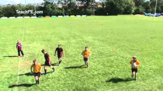 Rugby Drills  Passing  3v2 Short Pop Pass [upl. by Nyrmak]