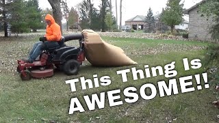 TerraKing Leaf Bag in Action This Thing is Awesome [upl. by Airetas837]