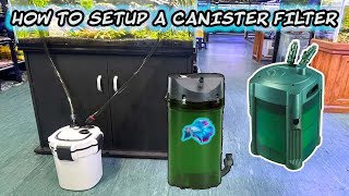 HOW TO SETUP A CANISTER FILTER FOR FISH TANK  HOW TO START EXTERNAL CANISTER FILTER [upl. by Kondon288]