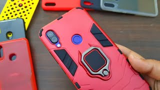 Redmi Note 7 Pro  Original Hybrid Armor Back Cover  Mi Rugged Armor Back Cover  Ring Holder [upl. by Thackeray]