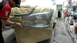 wwwtouchuppaintscomau sanding preparation of a vehicle bumper bar part 1 [upl. by Pantheas]