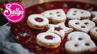 Linzer Plätzchen mit Marmelade  Hildabrötchen  Spitzbuben  Sallys Welt [upl. by Amre]