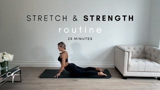 Full Body Stretch and Strength Routine  Increase Flexibility  25 Mins [upl. by Yacano]