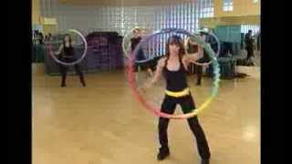 Weighted Sports Hula Hoop Workout  1  Stretching and Hooping by Rosemary [upl. by Eniawtna]