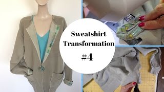 Sweatshirt Transformation 4Sweatshirt to Jacket DiY Fashion [upl. by Samala24]