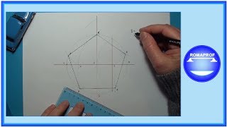 COSTRUZIONE DI UN PENTAGONO INSCRITTO IN UNA CIRCONFERENZA 155 [upl. by Novahc468]