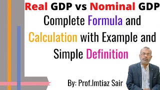 Difference Between Real and Nominal GDP In Urdu  Calculation and Formula  By HOD Economics [upl. by Frisse]