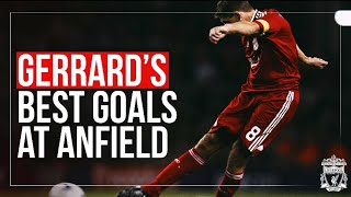 Steven Gerrards BEST GOALS at Anfield  Longrange rockets solo runs freekicks [upl. by Senecal]