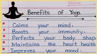 Benefits of Yoga ll Uses of Yoga bindiyacalligraphy✍️ [upl. by Hnahym]